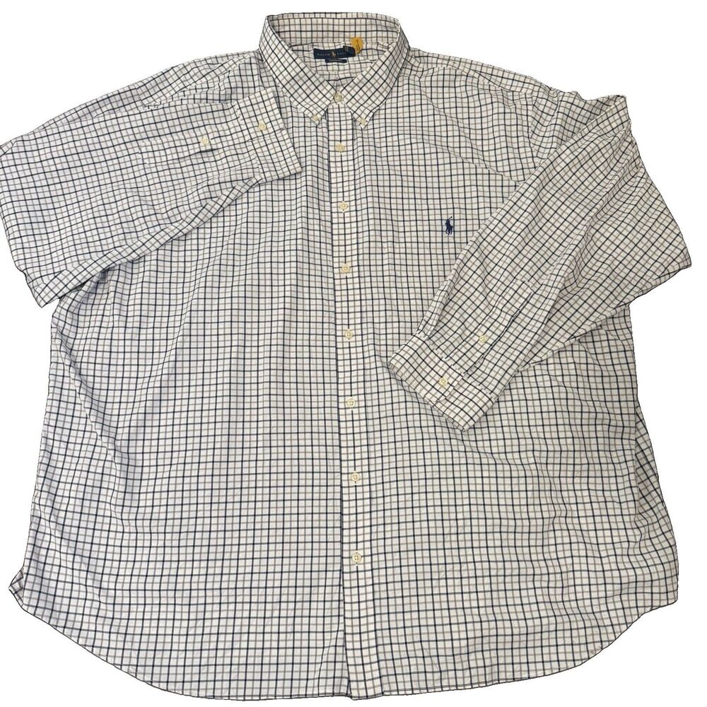 Polo Ralph Lauren Men's Size 4XB Striped Performance Button Up Shirt Long Sleeve